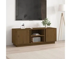 TV staliukas Televizoriaus spintelė, medaus ruda, 110x35x40,5cm, pušis