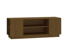 TV staliukas Televizoriaus spintelė, medaus ruda, 110x35x40,5cm, pušis