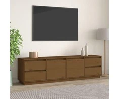 TV staliukas Televizoriaus spintelė, medaus ruda, 176x37x47,5cm, pušis