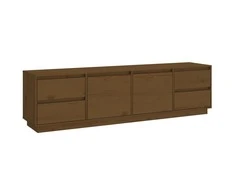 TV staliukas Televizoriaus spintelė, medaus ruda, 176x37x47,5cm, pušis
