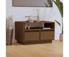 TV staliukas Televizoriaus spintelė, medaus ruda, 60x35x37cm, pušies masyvas