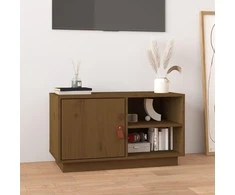 TV staliukas Televizoriaus spintelė, medaus ruda, 70x34x40cm, pušies masyvas
