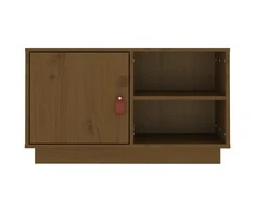 TV staliukas Televizoriaus spintelė, medaus ruda, 70x34x40cm, pušies masyvas