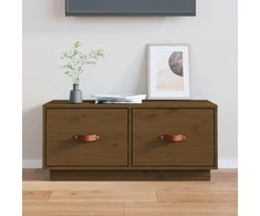 TV staliukas Televizoriaus spintelė, medaus ruda, 80x34x35cm, pušies masyvas