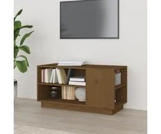 TV staliukas Televizoriaus spintelė, medaus ruda, 80x35x40,5cm, pušis