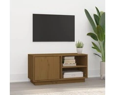 TV staliukas Televizoriaus spintelė, medaus ruda, 80x35x40,5cm, pušis