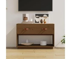 TV staliukas Televizoriaus spintelė, medaus ruda, 90x40x60cm, pušies masyvas