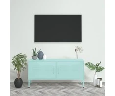 TV staliukas Televizoriaus spintelė, mėtinės spalvos, 105x35x50cm, plienas