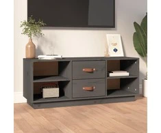 TV staliukas Televizoriaus spintelė, pilka, 100x34x40cm, pušies masyvas