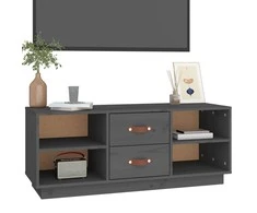 TV staliukas Televizoriaus spintelė, pilka, 100x34x40cm, pušies masyvas