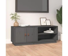 TV staliukas Televizoriaus spintelė, pilka, 105x34x40cm, pušies masyvas