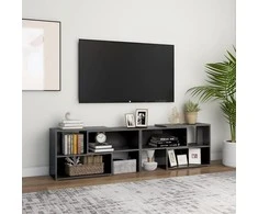 TV staliukas Televizoriaus spintelė, pilka, 149x30x52cm, apdirbta mediena