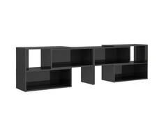 TV staliukas Televizoriaus spintelė, pilka, 149x30x52cm, apdirbta mediena