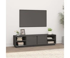 TV staliukas Televizoriaus spintelė, pilka, 156x40x40cm, pušies masyvas