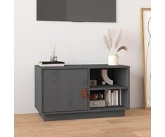 TV staliukas Televizoriaus spintelė, pilka, 70x34x40cm, pušies masyvas