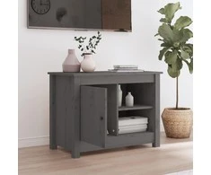 TV staliukas Televizoriaus spintelė, pilka, 70x36,5x52cm, pušies masyvas