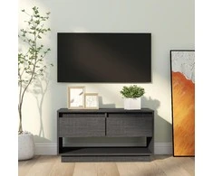 TV staliukas Televizoriaus spintelė, pilka, 74x34x40cm, pušies masyvas