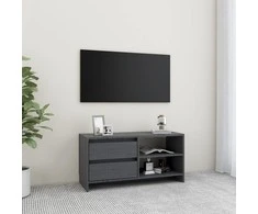 TV staliukas Televizoriaus spintelė, pilka, 80x31x39cm, pušies masyvas