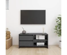 TV staliukas Televizoriaus spintelė, pilka, 80x31x39cm, pušies masyvas