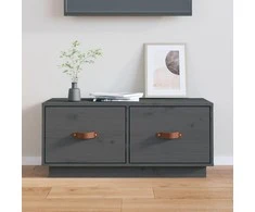 TV staliukas Televizoriaus spintelė, pilka, 80x34x35cm, pušies masyvas