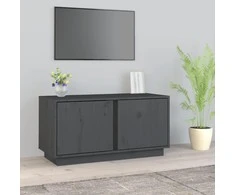 TV staliukas Televizoriaus spintelė, pilka, 80x35x40,5cm, pušies masyvas