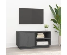 TV staliukas Televizoriaus spintelė, pilka, 80x35x40,5cm, pušies masyvas