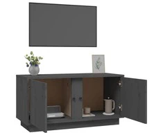 TV staliukas Televizoriaus spintelė, pilka, 80x35x40,5cm, pušies masyvas