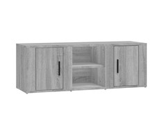TV staliukas Televizoriaus spintelė, pilka ąžuolo, 100x31,5x35cm, mediena