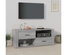 TV staliukas Televizoriaus spintelė, pilka ąžuolo, 100x35x40cm, mediena