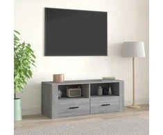 TV staliukas Televizoriaus spintelė, pilka ąžuolo, 100x35x40cm, mediena