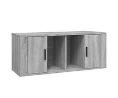 TV staliukas Televizoriaus spintelė, pilka ąžuolo, 100x35x40cm, mediena