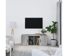 TV staliukas Televizoriaus spintelė, pilka ąžuolo, 100x35x40cm, mediena