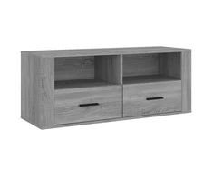 TV staliukas Televizoriaus spintelė, pilka ąžuolo, 100x35x40cm, mediena