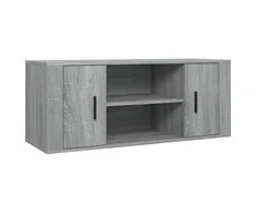 TV staliukas Televizoriaus spintelė, pilka ąžuolo, 100x35x40cm, mediena