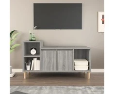 TV staliukas Televizoriaus spintelė, pilka ąžuolo, 100x35x55cm, mediena
