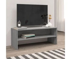 TV staliukas Televizoriaus spintelė, pilka ąžuolo, 100x40x40cm, mediena