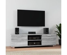 TV staliukas Televizoriaus spintelė, pilka ąžuolo, 140x40,5x35cm, mediena