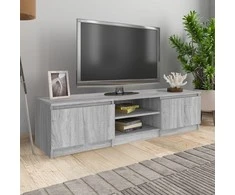 TV staliukas Televizoriaus spintelė, pilka ąžuolo, 140x40x35,5cm, mediena