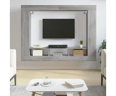 TV staliukas Televizoriaus spintelė, pilka ąžuolo, 152x22x113cm, mediena