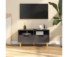 TV staliukas Televizoriaus spintelė, pilka, 90x40x48,5cm, apdirbta mediena