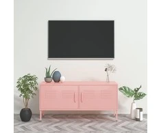 TV staliukas Televizoriaus spintelė, rožinė, 105x35x50cm, plienas