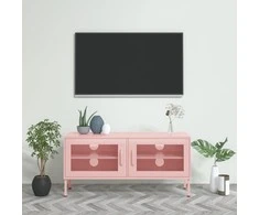 TV staliukas Televizoriaus spintelė, rožinė, 105x35x50cm, plienas