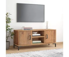 TV staliukas Televizoriaus spintelė, ruda, 110x35x48cm, pušies masyvas
