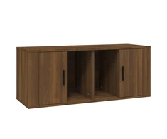 TV staliukas Televizoriaus spintelė, ruda ąžuolo, 100x35x40cm, mediena