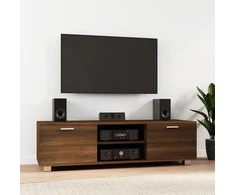 TV staliukas Televizoriaus spintelė, ruda ąžuolo, 140x40,5x35cm, mediena