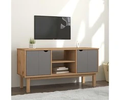 TV staliukas Televizoriaus spintelė OTTA, ruda/pilka, 113,5x43x57cm, pušis
