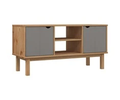 TV staliukas Televizoriaus spintelė OTTA, ruda/pilka, 113,5x43x57cm, pušis