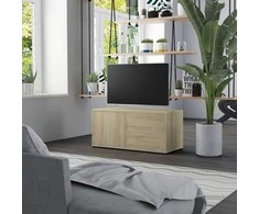 TV staliukas Televizoriaus spintelė, ąžuolo, 80x34x36cm, apdirbta mediena
