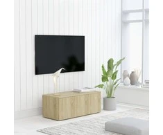 TV staliukas Televizoriaus spintelė, ąžuolo, 80x34x30cm, apdirbta mediena