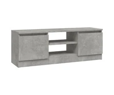 TV staliukas Televizoriaus spintelė su durelėmis, betono pilka, 102x30x36cm